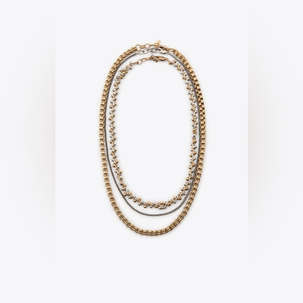 Zara Gold and Silver Multi-Layer Necklace